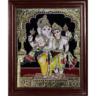 Ganesha and Murugan Tanjore Paintings