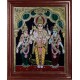 Murugan with Valli and Devasena Tanjore Painting Murugan with Valli and Devasena Tanjore Painting