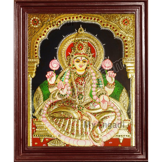 Lakshmi Double Emboss Tanjore Painting