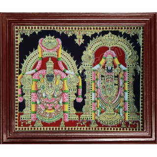 Balaji and Padmavathi Amman Tanjore Paintings