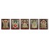 Ganesh, Lakshmi, Balaji, Saraswathi and Murugan Tanjore Painting Embedded with AD Stones - 12x10 inches
