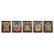 Ganesh, Lakshmi, Balaji, Saraswathi and Murugan Tanjore Painting Embedded with AD Stones - 12x10 inches