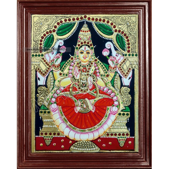 Ganesh, Lakshmi, Balaji, Saraswathi and Murugan Tanjore Painting Embedded with AD Stones - 12x10 inches