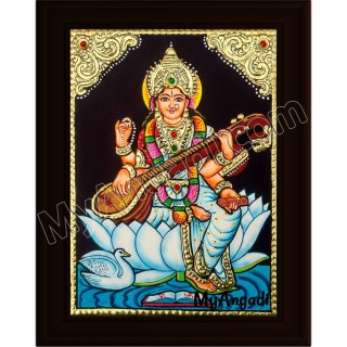 Saraswathi Small Tanjore Painting