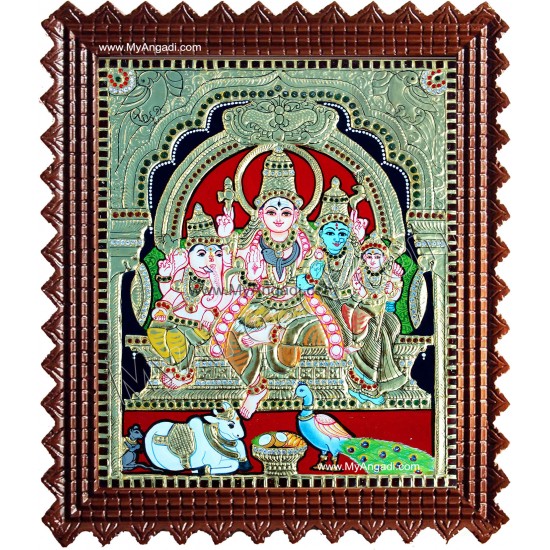 Shiva Family Tanjore Paintings