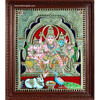 Shiva Family Tanjore Paintings