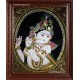 Krishna Playing Flute Tanjore Painting