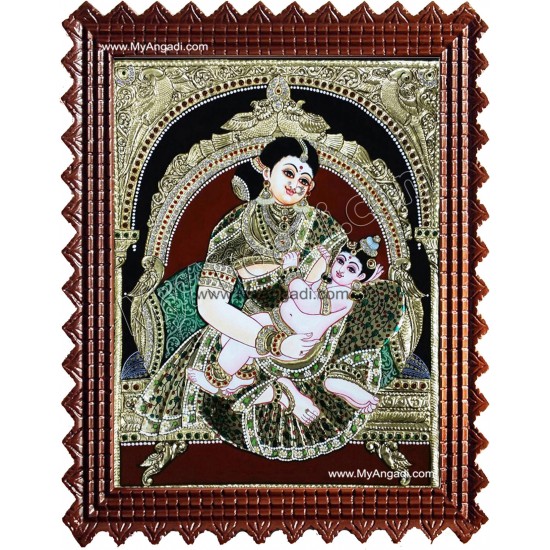 Yasodha Feeding Krishna Tanjore Paintings Yasodha Feeding Krishna Tanjore Paintings