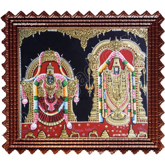 Balaji and Padmavathi Amman Tanjore Paintings