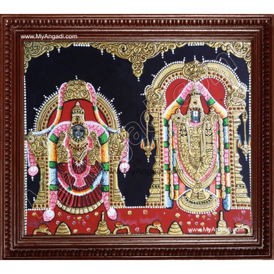 Balaji and Padmavathi Amman Tanjore Paintings