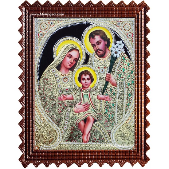 Jesus, Mary and Joseph Tanjore Paintings Jesus, Mary and Joseph Tanjore Paintings