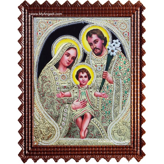 Jesus, Mary and Joseph Tanjore Paintings