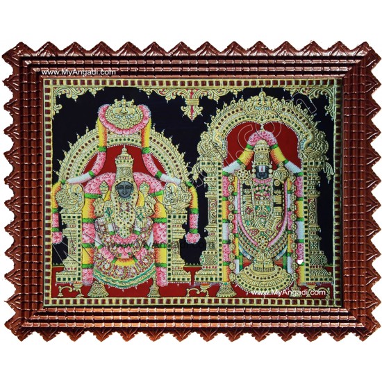 Balaji and Padmavathi Amman Tanjore Paintings