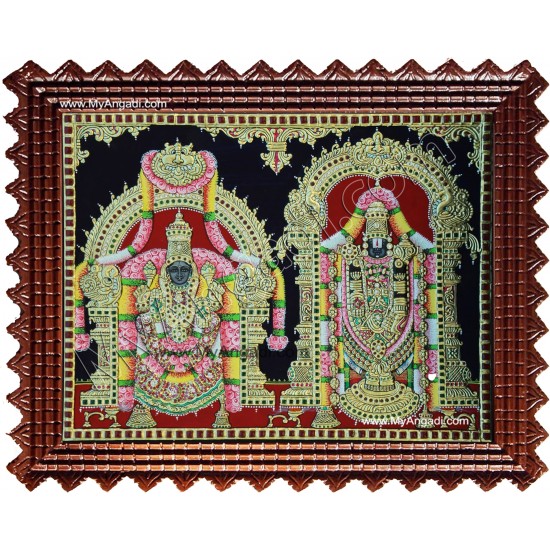 Balaji and Padmavathi Amman Tanjore Paintings