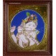 Krishna Playing Flute Tanjore Painting