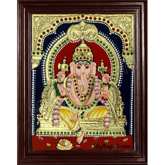 Ganesha Tanjore Painting Ganesha Tanjore Painting
