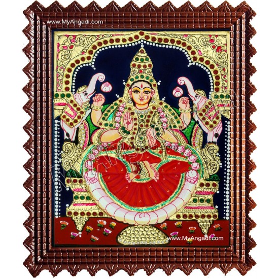 Gaja Lakshmi Tanjore Painting