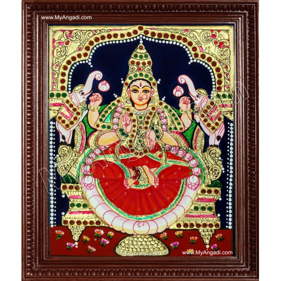 Gaja Lakshmi Tanjore Painting