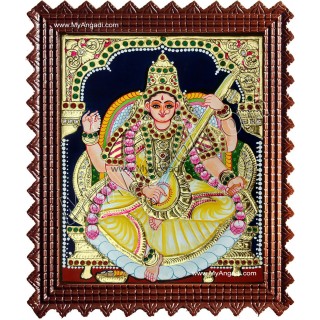 Saraswati Tanjore Painting