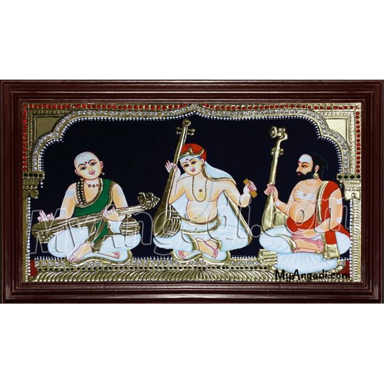 Sangeetha Mummoorthigal Tanjore Painting Sangeetha Mummoorthigal Tanjore Painting