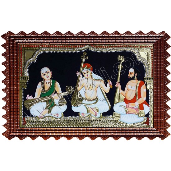 Sangeetha Mummoorthigal Tanjore Painting Sangeetha Mummoorthigal Tanjore Painting