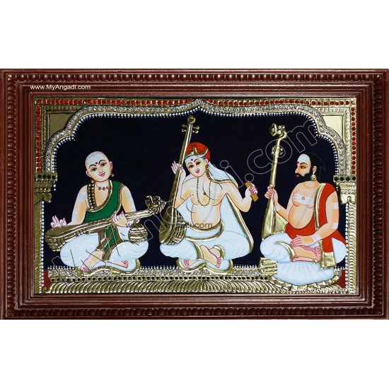 Sangeetha Mummoorthigal Tanjore Painting Sangeetha Mummoorthigal Tanjore Painting