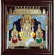 Vishnu with Sreedevi and Boodevi Tanjore Painting