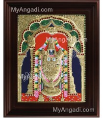 Balaji Tanjore Painting, Tirupati Venkateswara Perumal Tanjore Painting Balaji Tanjore Painting, Tirupati Venkateswara Perumal Tanjore Painting