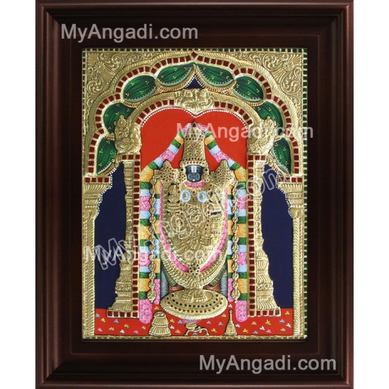 Balaji Tanjore Painting, Tirupati Venkateswara Perumal Tanjore Painting