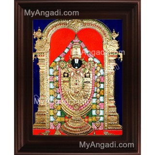 Balaji Emboss Tanjore Painting, Tirupati Venkateswara Perumal Tanjore Painting