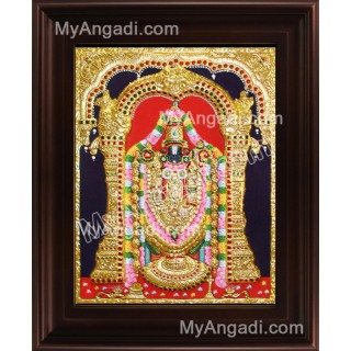 Balaji Emboss Tanjore Painting, Tirupati Venkateswara Perumal Tanjore Painting