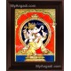 Dancing Ganesha Tanjore Painting, Ganesha Tanjore Painting