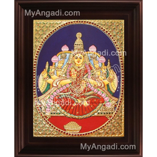 Dhana Lakshmi Tanjore Painting, Dhanalakshmi Tanjore Painting