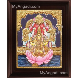 Gaja Lakshmi Tanjore Painting, Gajalakshmi Tanjore Painting