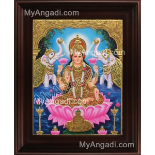 Gaja Lakshmi Tanjore Painting, Gajalakshmi Tanjore Painting