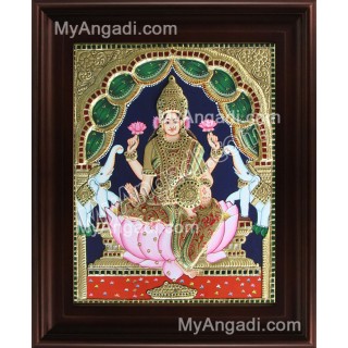 Gaja Lakshmi Tanjore Painting