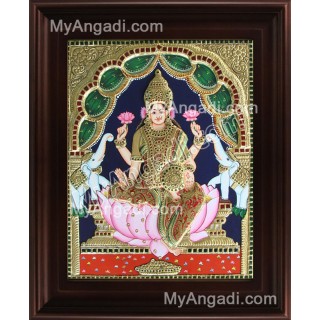 Gaja Lakshmi Tanjore Painting, Gajalakshmi Tanjore Painting