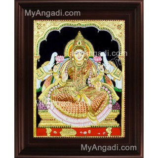 Gaja Lakshmi Tanjore Painting, Gajalakshmi Tanjore Painting