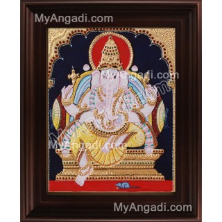 Ganesha Tanjore Painting, Ganesha Tanjore Painting