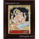 Ganesha With Books Tanjore Painting, Ganesha Tanjore Painting