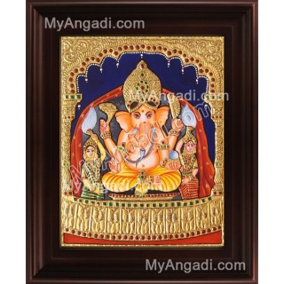 Ganesha Tanjore Painting, Ganesha Tanjore Painting