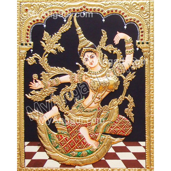 Indonesia Sita Tanjore Painting, Sita Tanjore Painting Indonesia Sita Tanjore Painting, Sita Tanjore Painting