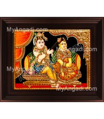 Jada Krishna Tanjore Painting, Krishna Tanjore Painting Jada Krishna Tanjore Painting, Krishna Tanjore Painting