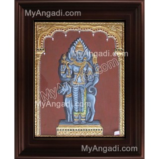 Kala Bairavar Tanjore Painting, Kalabairavar Tanjore Painting