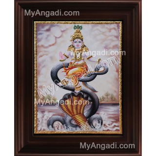Kalinga Narthanam Krishna Tanjore Painting, Krishna Tanjore Painting