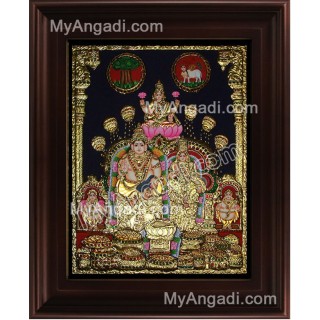 Kubera Lakshmi Tanjore Painting, Lakshmi Tanjore Painting