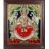 Lakshmi Tanjore Painting Embedded with AD Stones