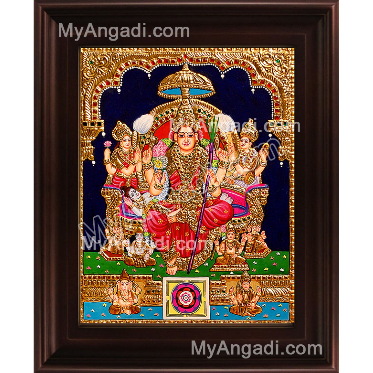 Raja Rajeswari Tanjore Painting, Amman Tanjore Painting