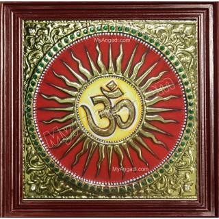 Om - Sun Tanjore Painting