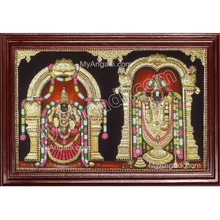 Balaji and Thaayar Tanjore Painting